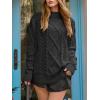 image:imageANRABESS Sweaters for Women Oversized Cable Knit Fall Long Sleeve Crewneck Casual Pullover Sweater Tops 2025 Winter OutfitsBlack