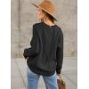 image:imageANRABESS Sweaters for Women Oversized Cable Knit Fall Long Sleeve Crewneck Casual Pullover Sweater Tops 2025 Winter OutfitsBlack