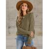 image:imageANRABESS Sweaters for Women Oversized Cable Knit Fall Long Sleeve Crewneck Casual Pullover Sweater Tops 2025 Winter OutfitsBrown Yellow