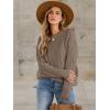 image:imageANRABESS Sweaters for Women Oversized Cable Knit Fall Long Sleeve Crewneck Casual Pullover Sweater Tops 2025 Winter OutfitsCoffee