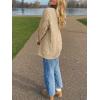 image:imageANRABESS Sweaters for Women Oversized Cable Knit Fall Long Sleeve Crewneck Casual Pullover Sweater Tops 2025 Winter OutfitsDark Apricot