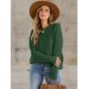 image:imageANRABESS Sweaters for Women Oversized Cable Knit Fall Long Sleeve Crewneck Casual Pullover Sweater Tops 2025 Winter OutfitsDeep Green