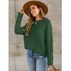 image:imageANRABESS Sweaters for Women Oversized Cable Knit Fall Long Sleeve Crewneck Casual Pullover Sweater Tops 2025 Winter OutfitsDeep Green