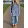 image:imageANRABESS Sweaters for Women Oversized Cable Knit Fall Long Sleeve Crewneck Casual Pullover Sweater Tops 2025 Winter OutfitsGrey Blue