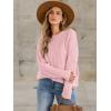 image:imageANRABESS Sweaters for Women Oversized Cable Knit Fall Long Sleeve Crewneck Casual Pullover Sweater Tops 2025 Winter OutfitsLight Pink