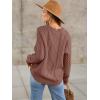 image:imageANRABESS Sweaters for Women Oversized Cable Knit Fall Long Sleeve Crewneck Casual Pullover Sweater Tops 2025 Winter OutfitsOrange