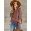 image:imageANRABESS Sweaters for Women Oversized Cable Knit Fall Long Sleeve Crewneck Casual Pullover Sweater Tops 2025 Winter OutfitsOrange