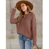 image:imageANRABESS Sweaters for Women Oversized Cable Knit Fall Long Sleeve Crewneck Casual Pullover Sweater Tops 2025 Winter OutfitsOrange