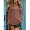 image:imageANRABESS Sweaters for Women Oversized Cable Knit Fall Long Sleeve Crewneck Casual Pullover Sweater Tops 2025 Winter OutfitsOrange