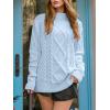 image:imageANRABESS Sweaters for Women Oversized Cable Knit Fall Long Sleeve Crewneck Casual Pullover Sweater Tops 2025 Winter OutfitsSky