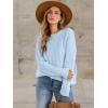 image:imageANRABESS Sweaters for Women Oversized Cable Knit Fall Long Sleeve Crewneck Casual Pullover Sweater Tops 2025 Winter OutfitsSky