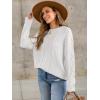 image:imageANRABESS Sweaters for Women Oversized Cable Knit Fall Long Sleeve Crewneck Casual Pullover Sweater Tops 2025 Winter OutfitsWhite Cream