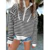 image:imageANRABESS Sweaters for Women Striped Half Zip Long Sleeve Ribbed Knit Pullover Comfy Casual Lightweight Tops 2025 Fall FashionStriped Black White
