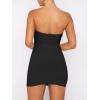 image:imageANRABESS Women 2 Piece Skirt Sets Summer Strapless Crop Top Matching Bodycon Sexy Going Out Mini Club Dress Outfit ClothesBlack