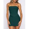 image:imageANRABESS Women 2 Piece Skirt Sets Summer Strapless Crop Top Matching Bodycon Sexy Going Out Mini Club Dress Outfit ClothesDark Green
