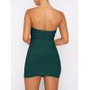 image:imageANRABESS Women 2 Piece Skirt Sets Summer Strapless Crop Top Matching Bodycon Sexy Going Out Mini Club Dress Outfit ClothesDark Green