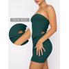 image:imageANRABESS Women 2 Piece Skirt Sets Summer Strapless Crop Top Matching Bodycon Sexy Going Out Mini Club Dress Outfit ClothesDark Green