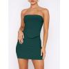 image:imageANRABESS Women 2 Piece Skirt Sets Summer Strapless Crop Top Matching Bodycon Sexy Going Out Mini Club Dress Outfit ClothesDark Green
