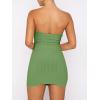 image:imageANRABESS Women 2 Piece Skirt Sets Summer Strapless Crop Top Matching Bodycon Sexy Going Out Mini Club Dress Outfit ClothesGreen