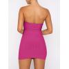 image:imageANRABESS Women 2 Piece Skirt Sets Summer Strapless Crop Top Matching Bodycon Sexy Going Out Mini Club Dress Outfit ClothesHot Pink