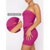 image:imageANRABESS Women 2 Piece Skirt Sets Summer Strapless Crop Top Matching Bodycon Sexy Going Out Mini Club Dress Outfit ClothesHot Pink