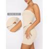 image:imageANRABESS Women 2 Piece Skirt Sets Summer Strapless Crop Top Matching Bodycon Sexy Going Out Mini Club Dress Outfit ClothesLight Apricot