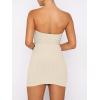 image:imageANRABESS Women 2 Piece Skirt Sets Summer Strapless Crop Top Matching Bodycon Sexy Going Out Mini Club Dress Outfit ClothesLight Apricot