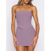 image:imageANRABESS Women 2 Piece Skirt Sets Summer Strapless Crop Top Matching Bodycon Sexy Going Out Mini Club Dress Outfit ClothesLight Purple