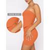 image:imageANRABESS Women 2 Piece Skirt Sets Summer Strapless Crop Top Matching Bodycon Sexy Going Out Mini Club Dress Outfit ClothesOrange