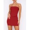 image:imageANRABESS Women 2 Piece Skirt Sets Summer Strapless Crop Top Matching Bodycon Sexy Going Out Mini Club Dress Outfit ClothesRed