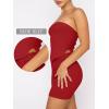 image:imageANRABESS Women 2 Piece Skirt Sets Summer Strapless Crop Top Matching Bodycon Sexy Going Out Mini Club Dress Outfit ClothesRed