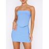 image:imageANRABESS Women 2 Piece Skirt Sets Summer Strapless Crop Top Matching Bodycon Sexy Going Out Mini Club Dress Outfit ClothesSky