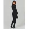 image:imageANRABESS Women Long Sleeve Sweater Dress Crewneck Bodycon Stretch Slim Fit Ribbed Knit Midi Dresses 2025 Fall Trendy Outfits Black Medium