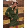 image:imageANRABESS Women Long Sleeve Turtle Mock Neck Rib Knit Stretch Slim Fitted Bodycon Sweater Mini Short Dress 2025 Fall OutfitsArmy Green