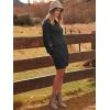 image:imageANRABESS Women Long Sleeve Turtle Mock Neck Rib Knit Stretch Slim Fitted Bodycon Sweater Mini Short Dress 2025 Fall OutfitsBlack