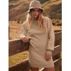 image:imageANRABESS Women Long Sleeve Turtle Mock Neck Rib Knit Stretch Slim Fitted Bodycon Sweater Mini Short Dress 2025 Fall OutfitsCamel