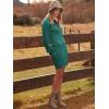 image:imageANRABESS Women Long Sleeve Turtle Mock Neck Rib Knit Stretch Slim Fitted Bodycon Sweater Mini Short Dress 2025 Fall OutfitsGreen
