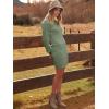 image:imageANRABESS Women Long Sleeve Turtle Mock Neck Rib Knit Stretch Slim Fitted Bodycon Sweater Mini Short Dress 2025 Fall OutfitsGreen Gray