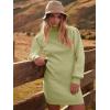 image:imageANRABESS Women Long Sleeve Turtle Mock Neck Rib Knit Stretch Slim Fitted Bodycon Sweater Mini Short Dress 2025 Fall OutfitsLight Green