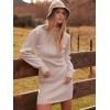 image:imageANRABESS Women Long Sleeve Turtle Mock Neck Rib Knit Stretch Slim Fitted Bodycon Sweater Mini Short Dress 2025 Fall OutfitsPink