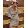 image:imageANRABESS Women Long Sleeve Turtle Mock Neck Rib Knit Stretch Slim Fitted Bodycon Sweater Mini Short Dress 2025 Fall OutfitsRed Apricot