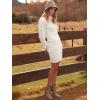 image:imageANRABESS Women Long Sleeve Turtle Mock Neck Rib Knit Stretch Slim Fitted Bodycon Sweater Mini Short Dress 2025 Fall OutfitsWhite