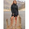image:imageANRABESS Women Oversized Sweater Dress Turtleneck Batwing Long Sleeve Ribbed Knit Loose 2025 Fall Winter Casual Short DressBlack