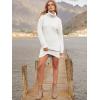 image:imageANRABESS Women Oversized Sweater Dress Turtleneck Batwing Long Sleeve Ribbed Knit Loose 2025 Fall Winter Casual Short DressWhite