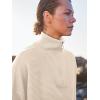 image:imageANRABESS Women Quarter Zip Oversized Casual Loose Rib Knit Cozy Pullover Sweaters Top 2025 Fall Fashion Outfits ClothesApricot  Parchment