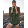 image:imageANRABESS Women Quarter Zip Oversized Casual Loose Rib Knit Cozy Pullover Sweaters Top 2025 Fall Fashion Outfits ClothesArmy Green