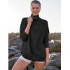 image:imageANRABESS Women Quarter Zip Oversized Casual Loose Rib Knit Cozy Pullover Sweaters Top 2025 Fall Fashion Outfits ClothesBlack