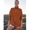 image:imageANRABESS Women Quarter Zip Oversized Casual Loose Rib Knit Cozy Pullover Sweaters Top 2025 Fall Fashion Outfits ClothesBrown