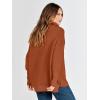image:imageANRABESS Women Quarter Zip Oversized Casual Loose Rib Knit Cozy Pullover Sweaters Top 2025 Fall Fashion Outfits ClothesBrown