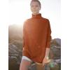 image:imageANRABESS Women Quarter Zip Oversized Casual Loose Rib Knit Cozy Pullover Sweaters Top 2025 Fall Fashion Outfits ClothesBrown